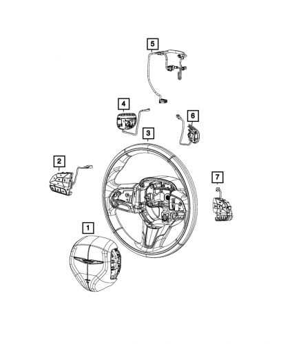 Genuine mopar steering wheel wiring 68436022aa