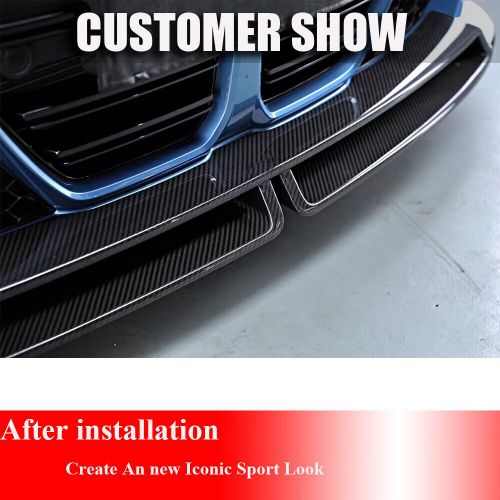 Dry carbon front bumper lip spoiler splitter for bmw g80 m3 g82 g83 m4 2021-2024