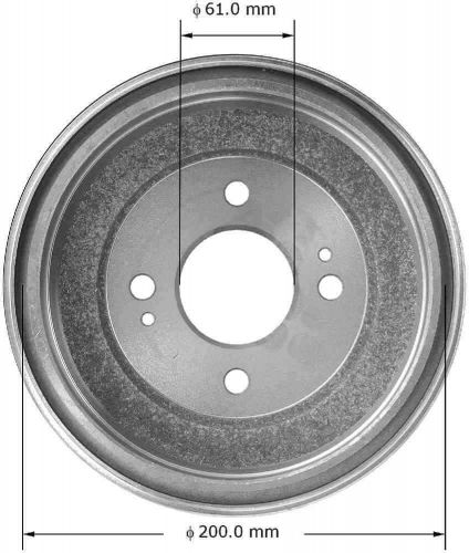 Brake drum-wagon bendix pdr0606 fits 88-91 honda civic