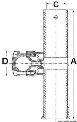 Osculati fishing rod aisi316 for pipes 30/35 mm