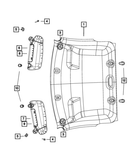 Genuine mopar visor clip 68563965aa