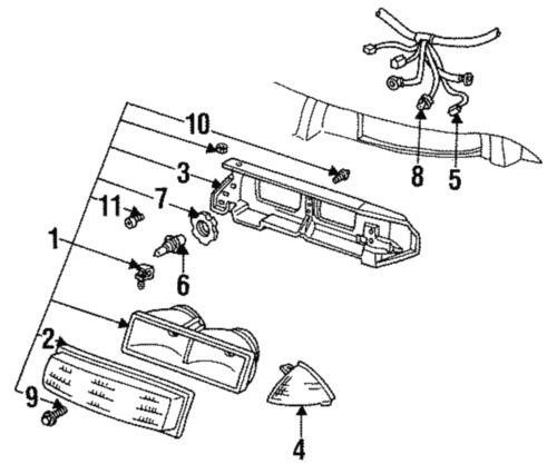 Genuine gm lamp assembly-front side mkr 16513407