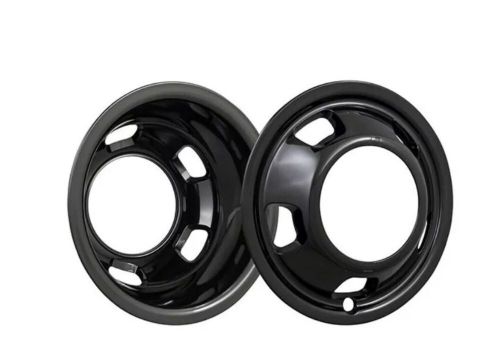 For dodge ram 3500 2003-2018 black 17&#034; dually wheel simulators dual skins set/2