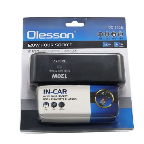 Fast car cigarette 3.1a usb quick charger 12v multi lighter socket 4 way adapter