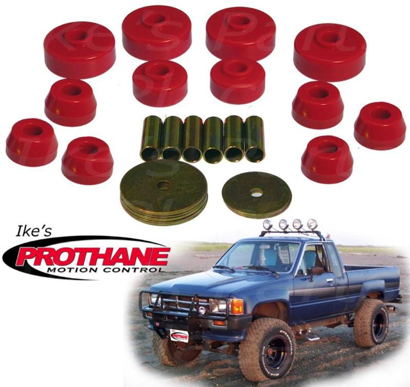 Prothane 18-101 toyota pickup 4wd body & cab mount bushing kit-12pc-polyurethane