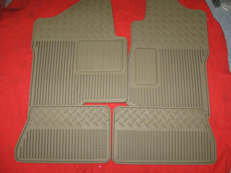 19210587 and 19210590 gm 2007 to 2013 silverado all weather mat set tan