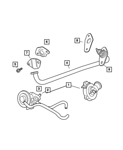 Genuine mopar egr tube 4861611ad