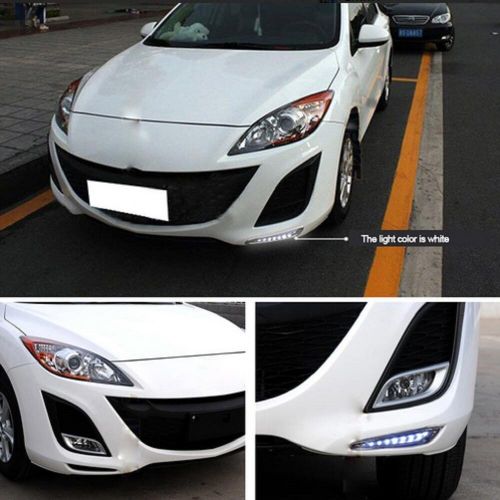 For mazda 3 axela 2010-2013 drl daytime running driving led light w/turn signal