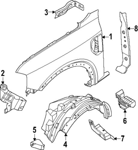 Genuine ford fender liner support bracket n1wz-17a861-m