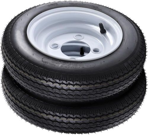 2 pack 4.80-12 4.80x12 480-12 4.80-12 trailer tires with 12&#039;&#039; rims  4 lug on 4&#039;&#039;