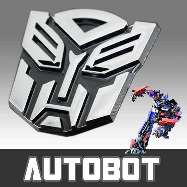 Car 3d transformer autobot logo emblem badge sticker decal chrome for hyundai