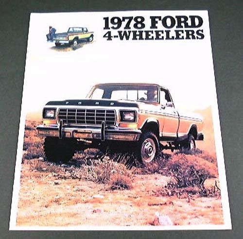 1978 78 ford 4x4 pickup truck brochure f150 f250 bronco