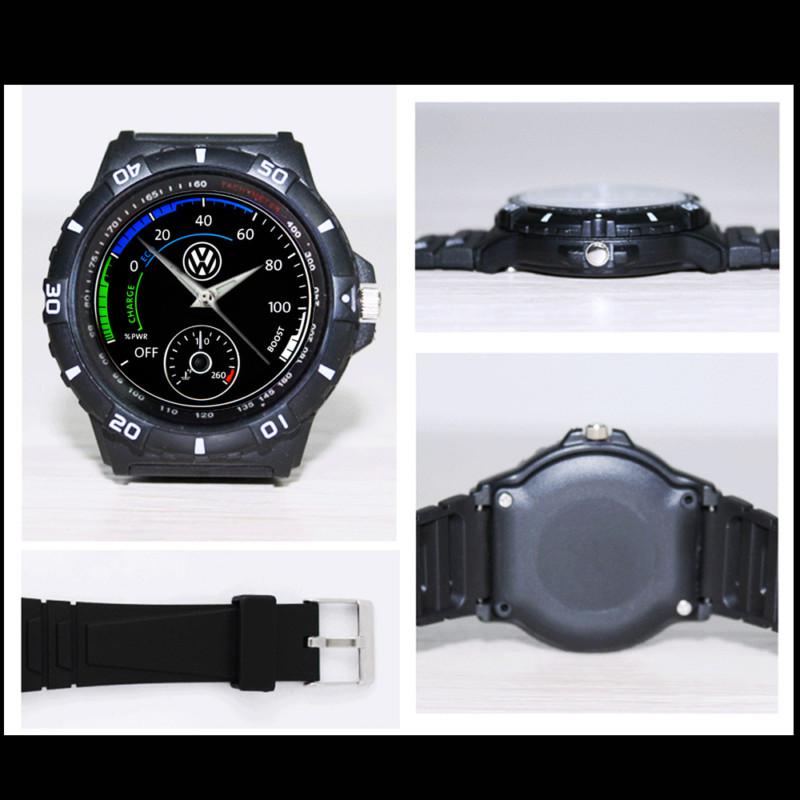 -hot- volkswagen jetta speedometer style custom black sport quartz watch