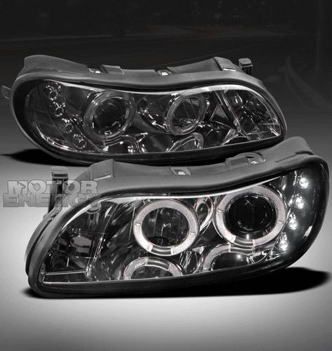 1997-2003 chevy malibu/2004-2005 classic dual halo led projector headlight smoke