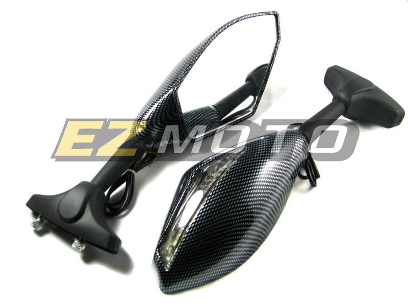 For cbr gsx r gsf r6 r1 1098 600 1000 yzf fazer monster carbon pair mirrors uni