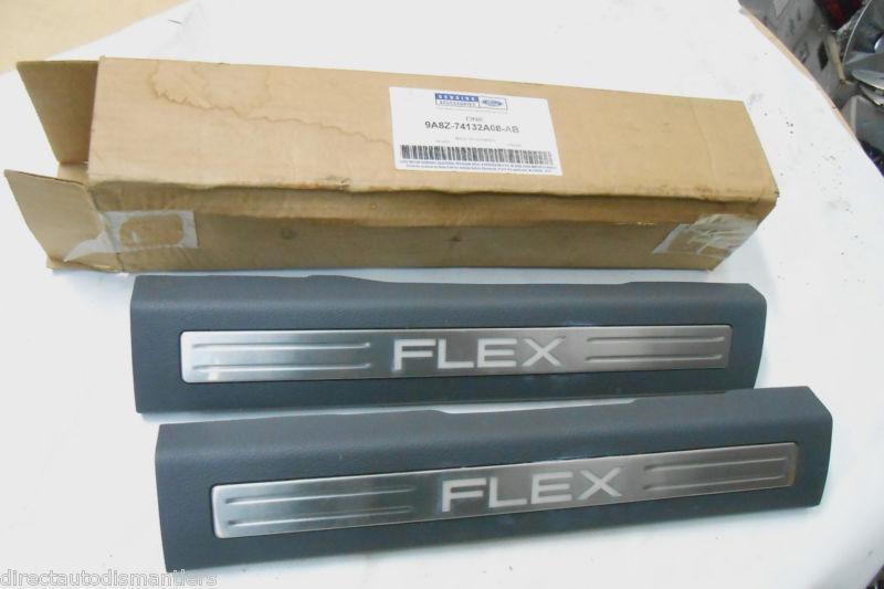 Ford flex stainless light illuminated scuff door plates sills gray lighted led