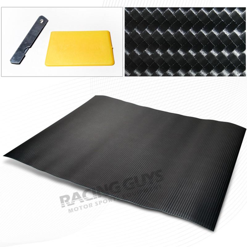 Black carbon style trim dash sheet nissan toyota honda subaru cut tool new