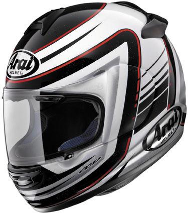 New arai vector-2 full-face adult helmet, stripe/black/white, small/sm