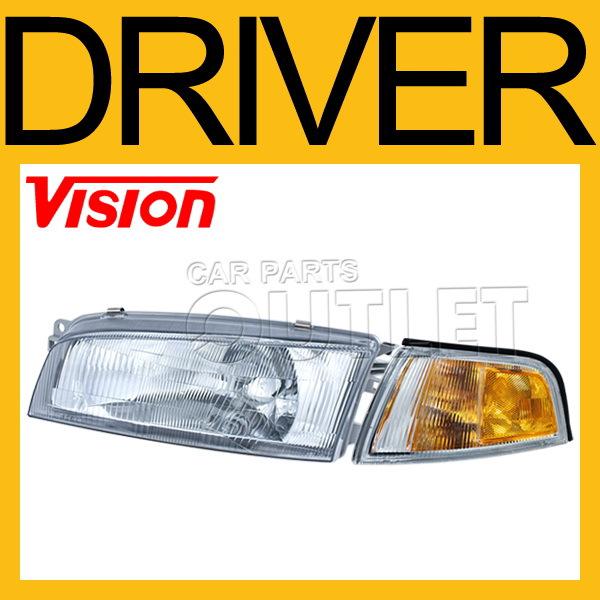 97-02 mitsubishi mirage 4dr sedan head lamp+corner light left l/h 98 99 00 01