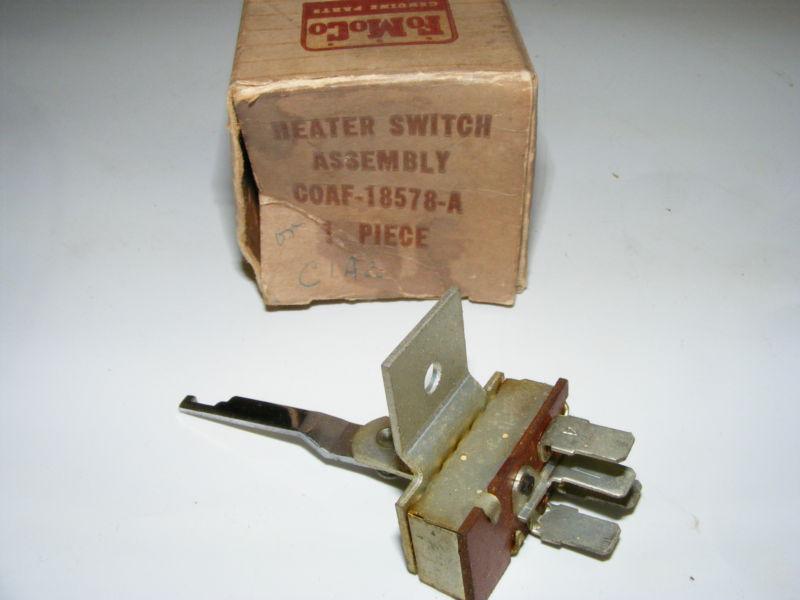 1960 61 62 ford passenger heater switch nos new old stock c0af-18578-a