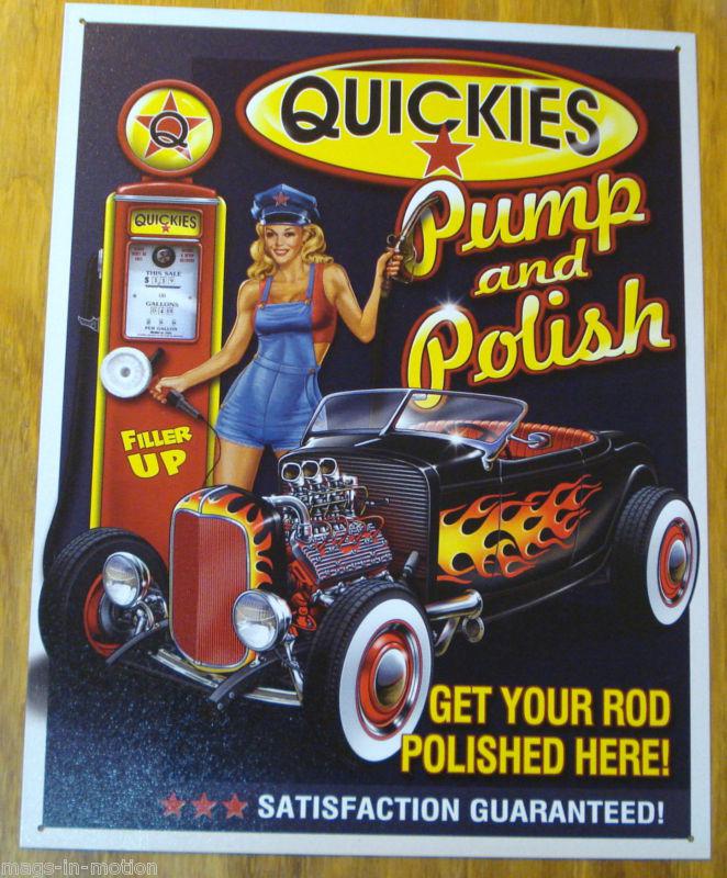 *usa metal sign* quickies pump & polish *ships worldwide*