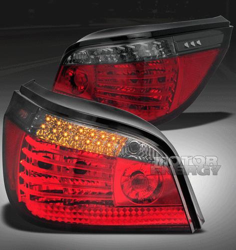 2004-2007 bmw e60 5-series ccfl led altezza tail lights red/smoke 2005 2006 pair