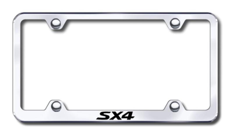 Suzuki sx4 wide body  engraved chrome license plate frame made in usa genuine