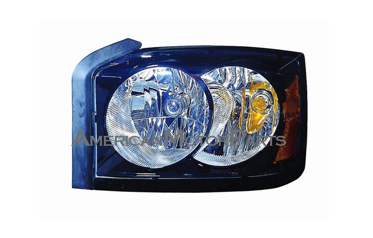 Depo driver & passenger replacement headlight w/ black bezel 06-07 dodge dakota