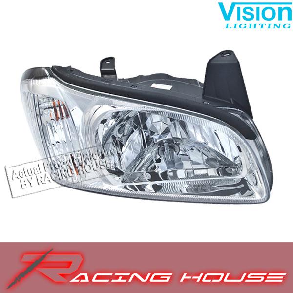 Right passenger side headlight kit unit w/chrome bezel 00-01 nissan maxima