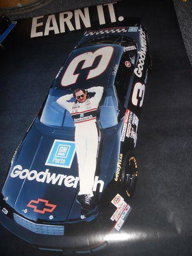 1990's dale earnhardt gm goodwrench new promotional poster "earn it" new vintage