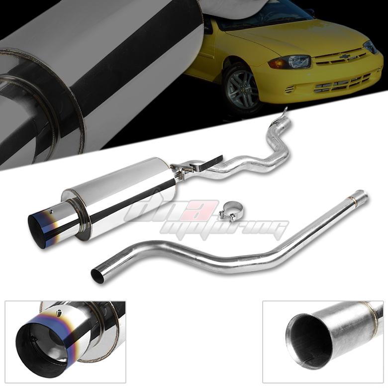 95-03 chevy cavalier ls/rs 4" burnt tip muffler catback/cat back exhaust system