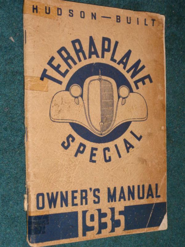 1935 hudson terraplane special owners manual  / original guide book