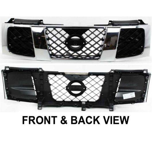 Chrome & black grille grill for 04-07 nissan armada titan pickup truck new