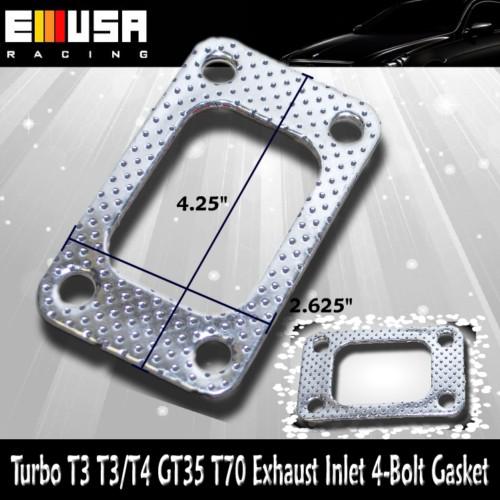 Turbo t3 t3/t4 gt35t70 exhaust inlet 4bolt gasket mazda toyota scion acura rsx