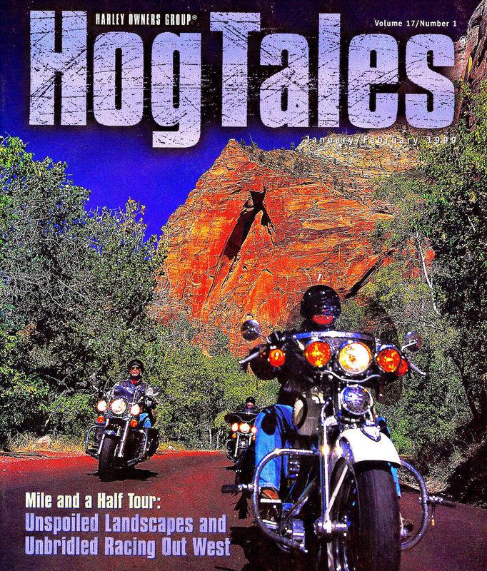 1999 jan/feb harley hog tales magazine -28 & 29 hd two cams-posse ride-iron pony