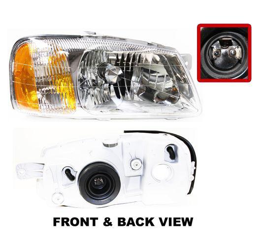 Head lamp light assembly for 00-02 accent 3dr hb 4dr sedan right passenger side