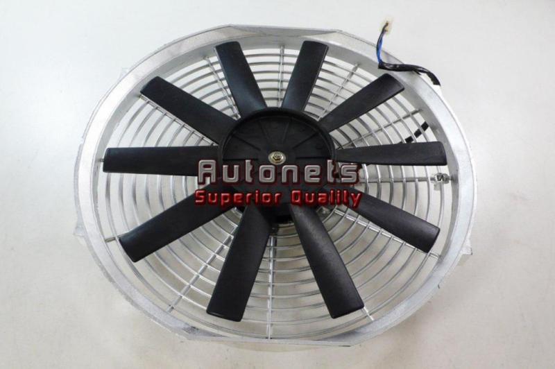 14" radiator cooling fan chromed straight blade street hot rat rod universal fit