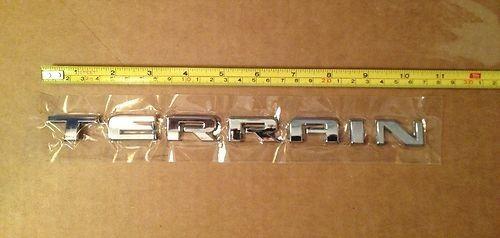 Used in great condition oem "terrain" emblem for 2010-2013 gmc terrain models