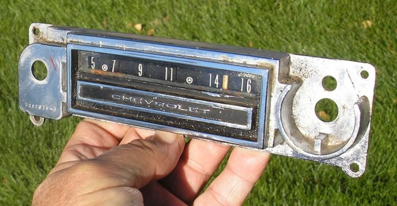 64 65 66 chevy truck radio bezel face plate very nice chrome 63 64 impala