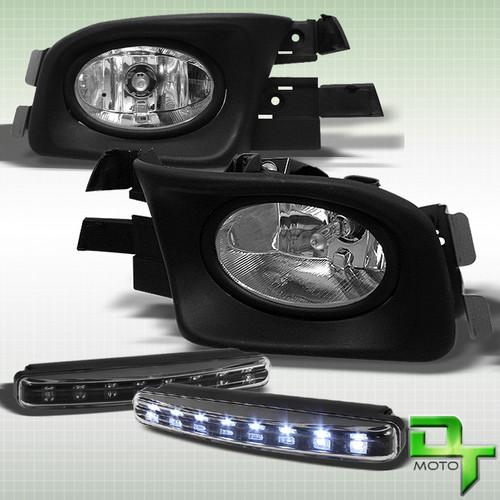 03-05 honda accord 4 door fog lights+switch+bulbs+harness set+led bumper lamp