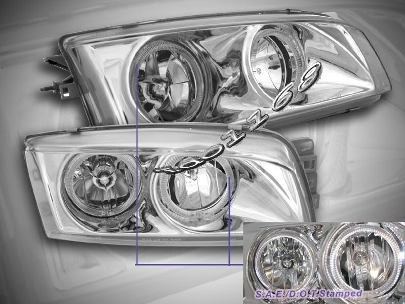 97 98 99 00 01 mitsubishi mirage two halo headlights clear