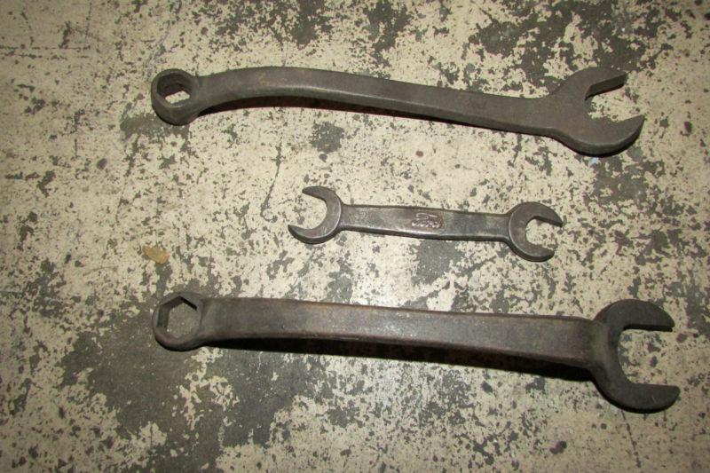 Lot of 3 vintage ford script logo wrenches tools for tool kit wrench