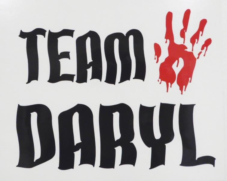 Team daryl zombie hand walking dead car window vinyl decal sticker