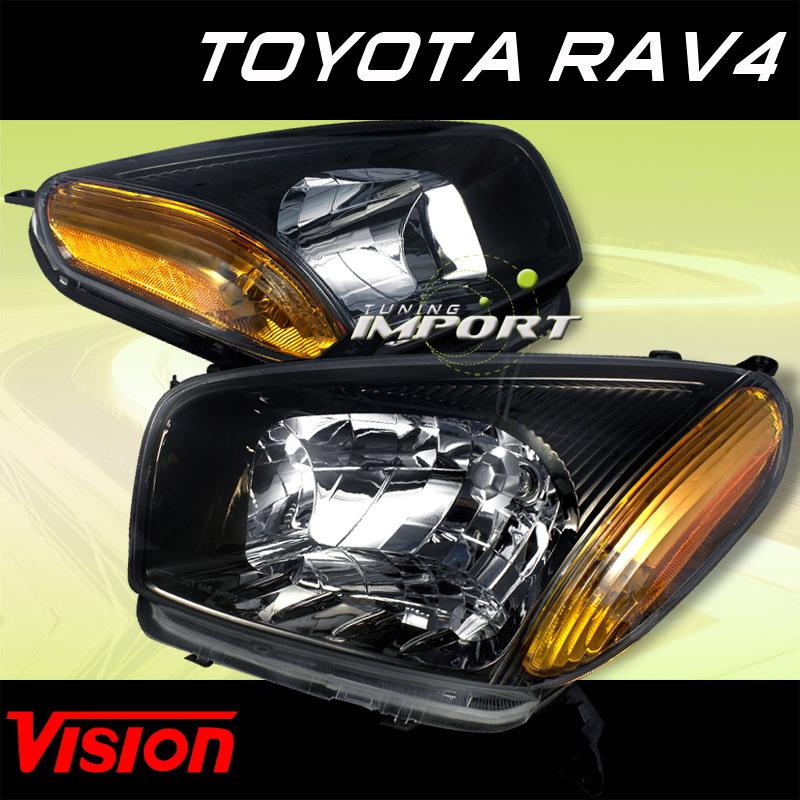 Toyota 01 02 03 rav4 base/l w/sport replacement lh+rh headlights lamps assembly