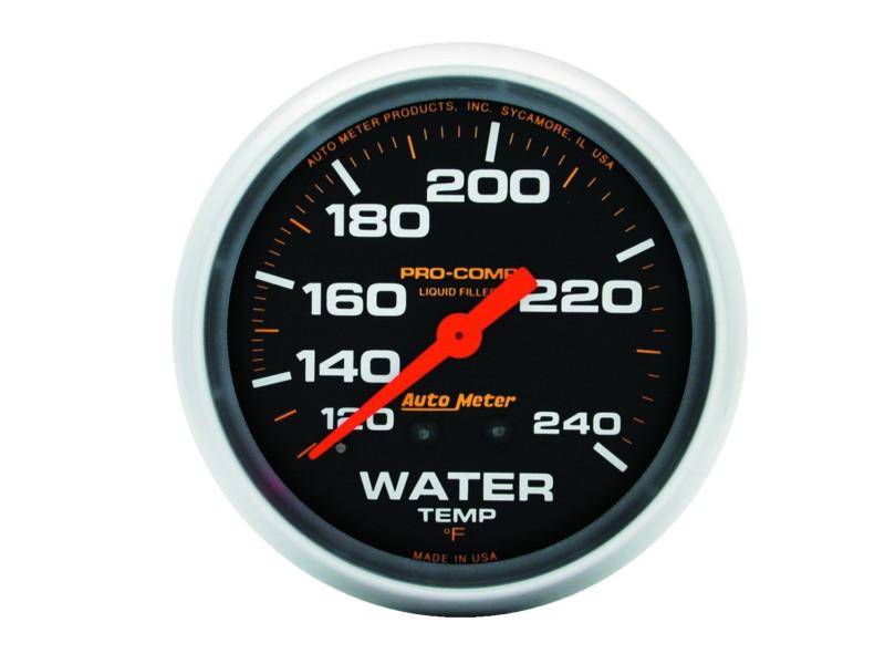 Auto meter 5432 pro-comp; liquid-filled mechanical water temperature gauge