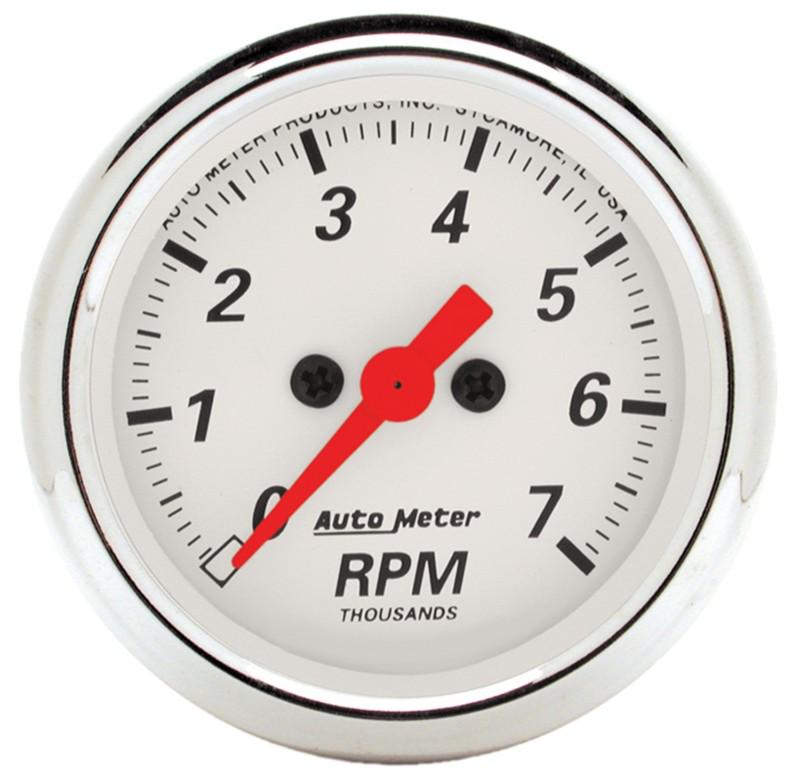 Auto meter 1397 arctic white; electric tachometer