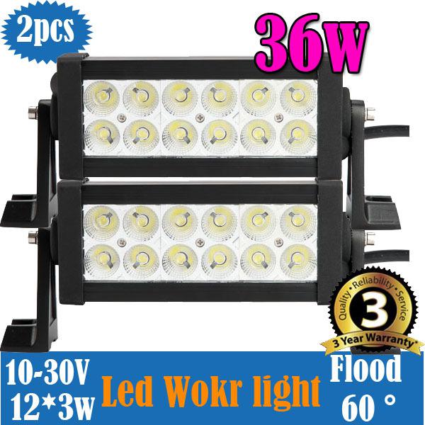 2pcs 7inch 36w led work light bar spot/flood beam 4x4 offroad ttuck car suv lamp