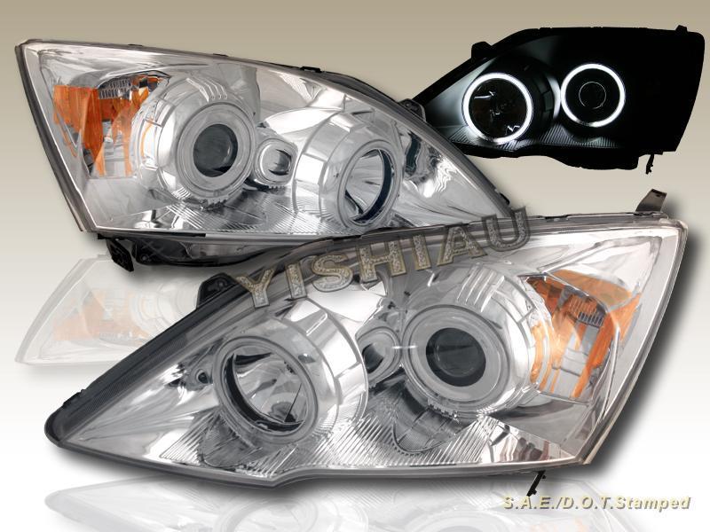 07 08 09 10 11 honda cr-v twin halo ccfl chrome projector headlights