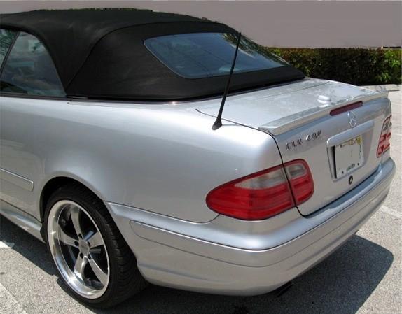 1998-2002 mercedes clk convertible w208 l-style rear trunk lip spoiler (painted)