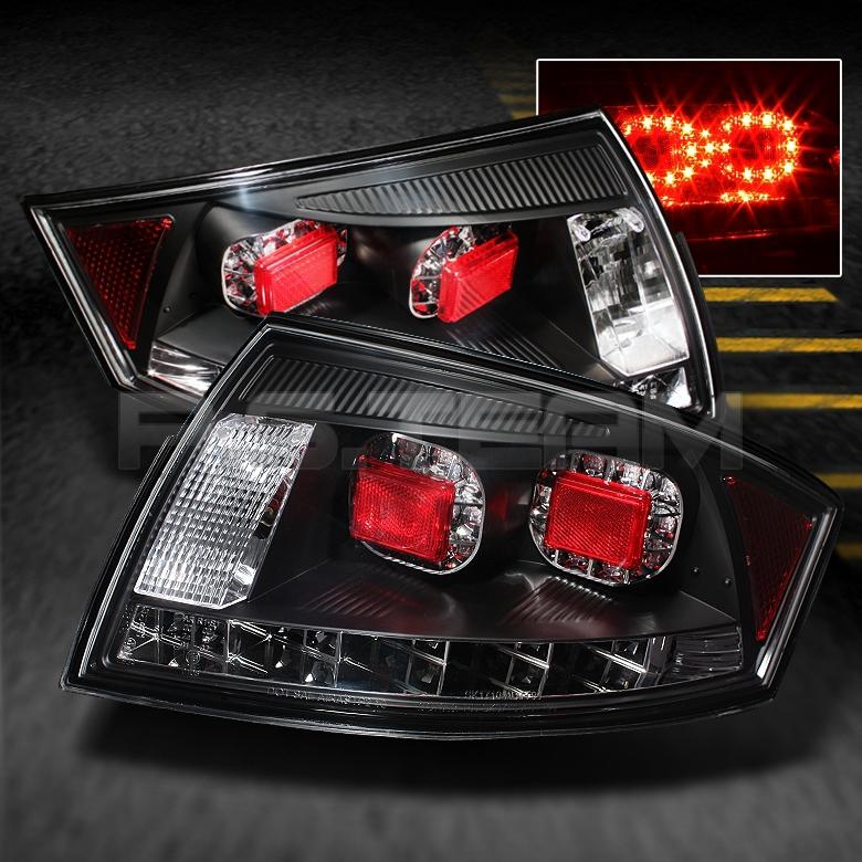 99-06 audi tt quattro turbo led black tail brake lights lamps left+right